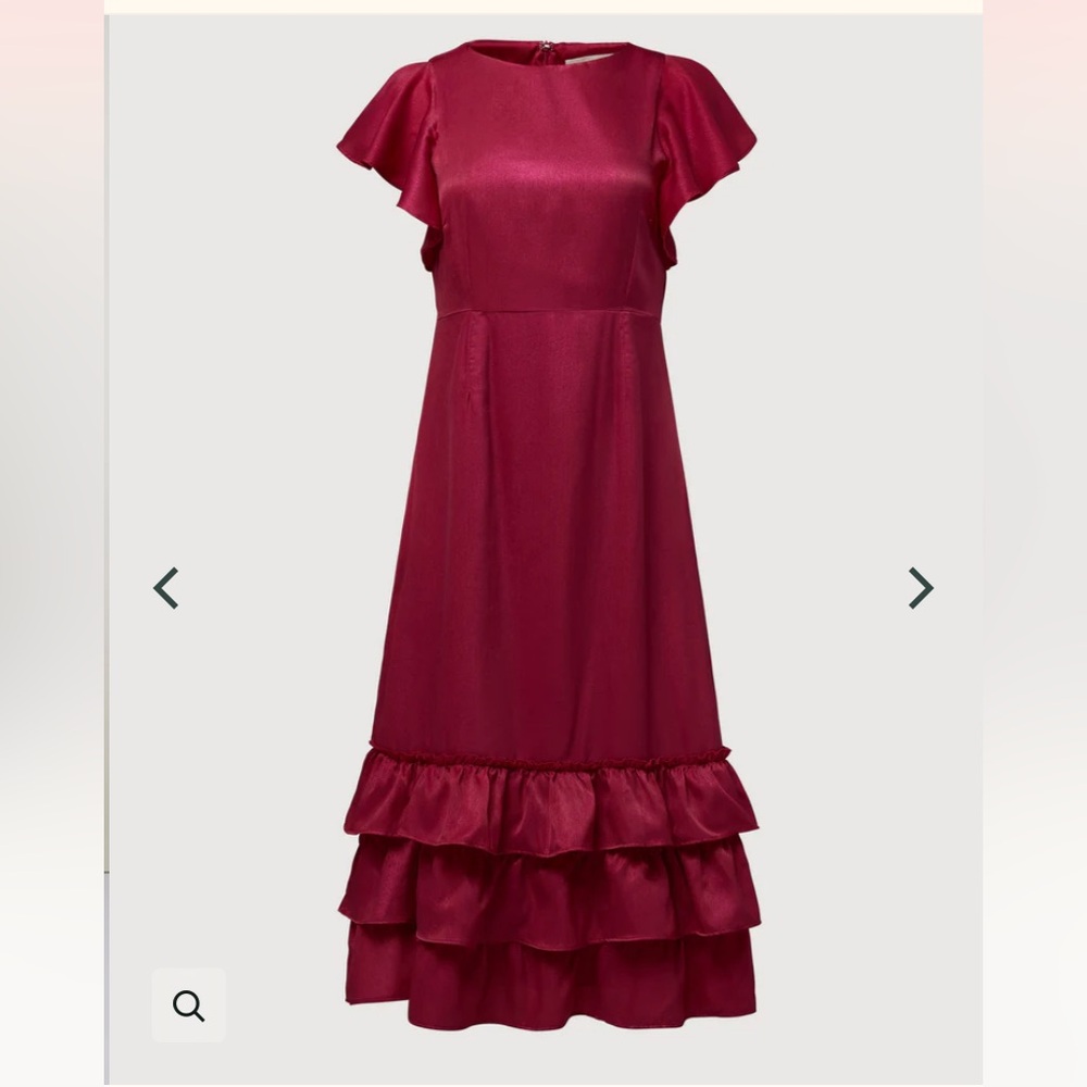 Rachel Parcell Flutter Sleeve Ruffle Midi Dress - Picture 2 of 9